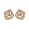 TRENDY GOLD STUD WITH STYLISH WHITE STONE